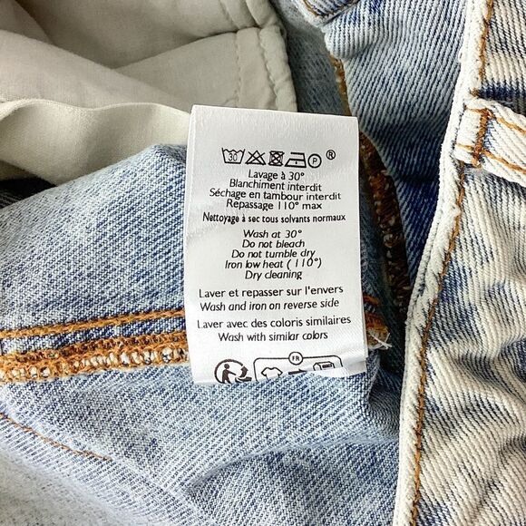 SEZANE Size 33 NWT Brut Sexy Jeans 100% Cotton Edge Blue - Picture 14 of 15